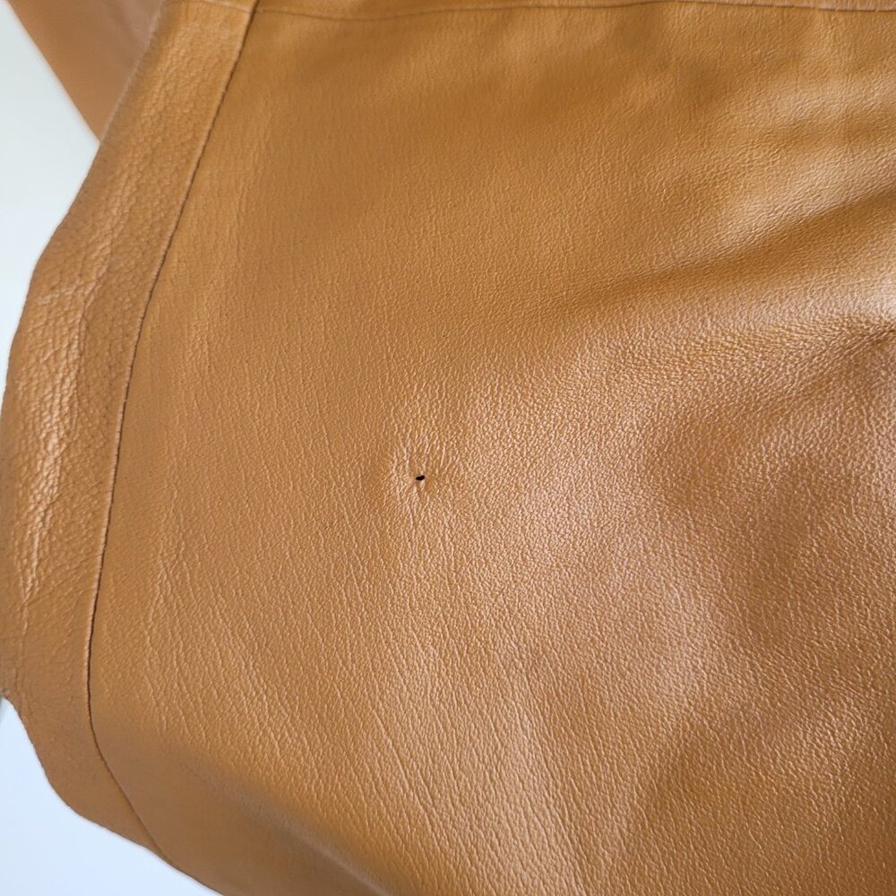 Vintage Forenza 100% brown leather mom style high waisted women's pants - Picture 13 of 15